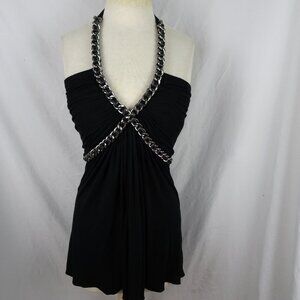 Sky Women Big Chain Black Top Size S
